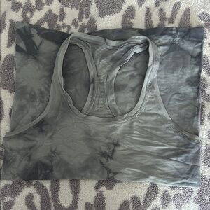 lululemon athletica Black and Gray Tank Top